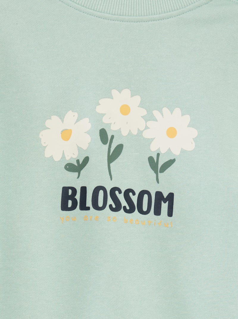 Sweat en molleton léger rayé - collection facile à enfiler VERT - Kiabi