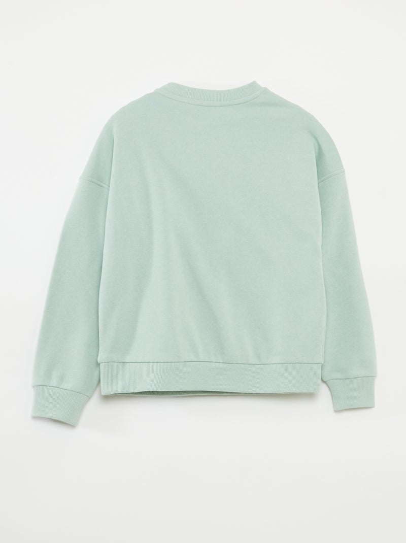 Sweat en molleton léger rayé - collection facile à enfiler VERT - Kiabi