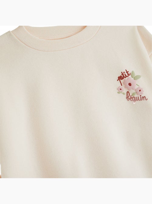 Sweat en molleton marguerite - Kiabi