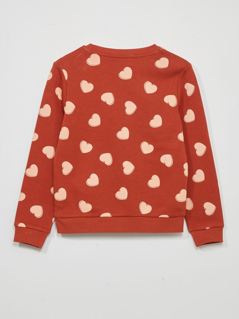 Sweat en molleton Marron/rose - Kiabi