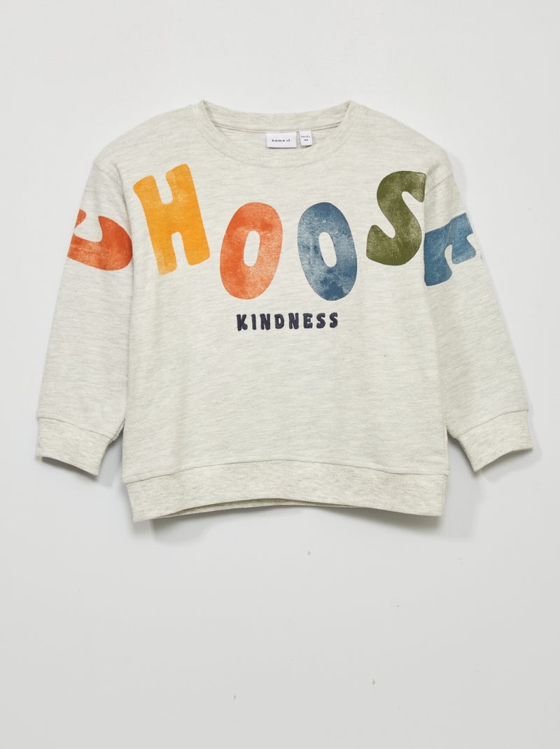Sweat en molleton 'Name It' Gris - Kiabi
