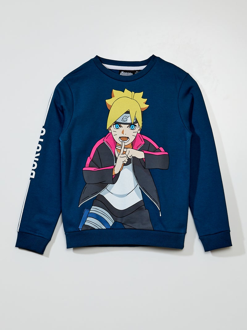 Sweat en molleton 'Naruto' Bleu - Kiabi