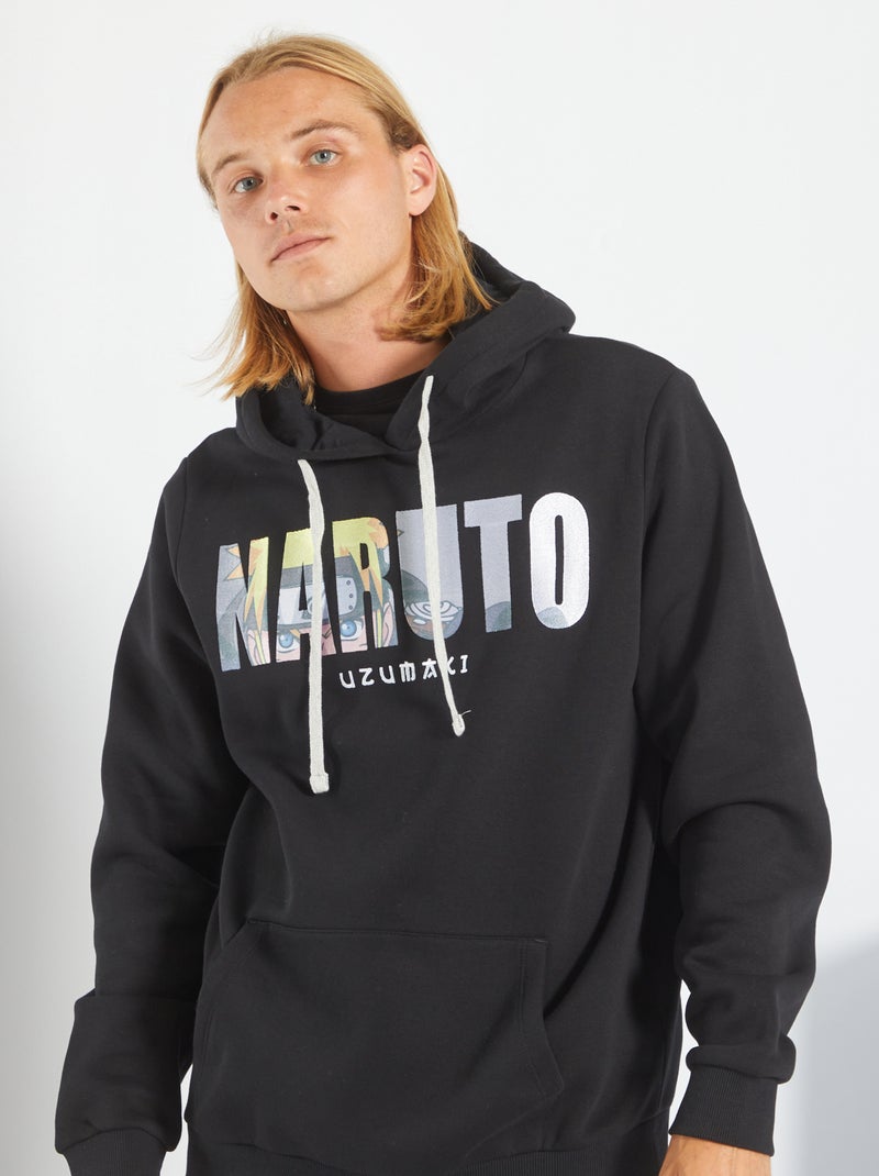 Sweat en molleton 'Naruto' noir - Kiabi