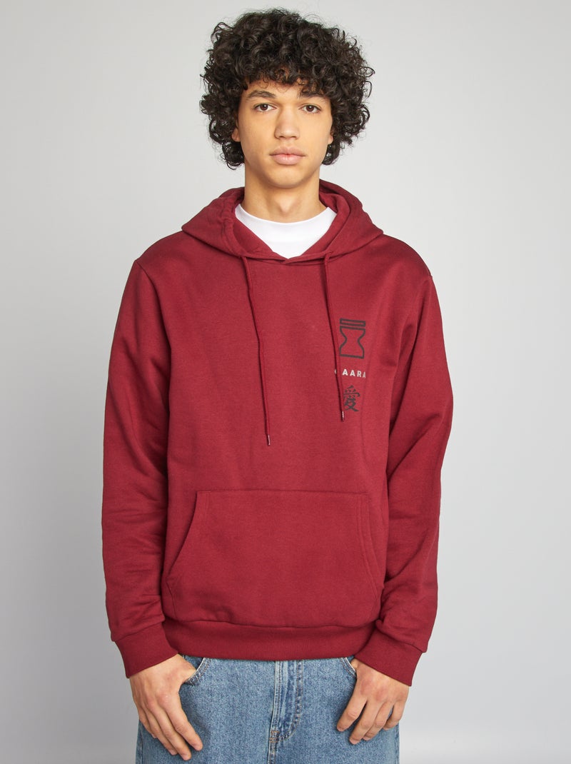 Sweat en molleton 'Naruto' Rouge - Kiabi