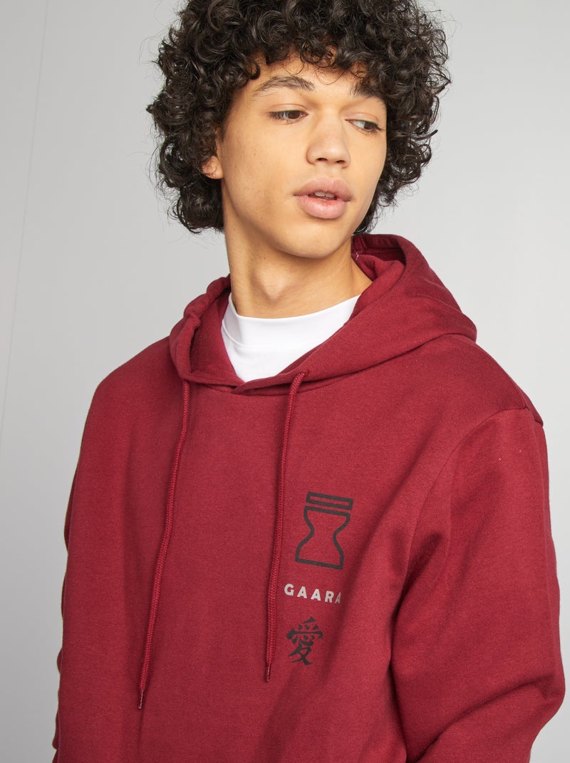 Sweat en molleton 'Naruto' Rouge - Kiabi