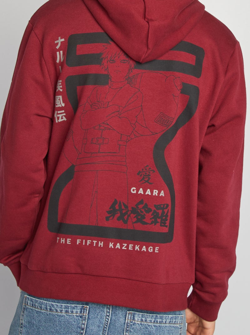 Sweat en molleton 'Naruto' Rouge - Kiabi