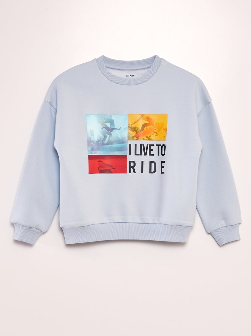 Sweat en molleton 'New York' Bleu - Kiabi