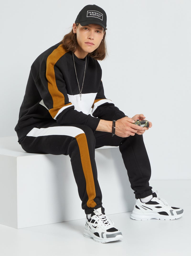 Sweat en molleton NOIR - Kiabi