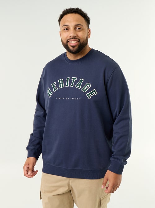 Sweat en molleton non gratté avec inscription - Kiabi Sweat en molleton non gratté avec inscription - Kiabi