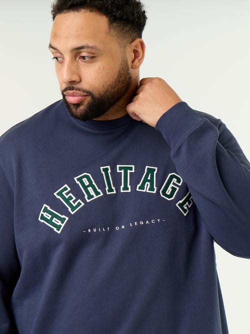 Sweat en molleton non gratté avec inscription - Kiabi Sweat en molleton non gratté avec inscription - Kiabi