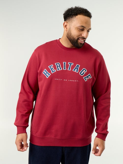 Sweat en molleton non gratté avec inscription - Kiabi Sweat en molleton non gratté avec inscription - Kiabi