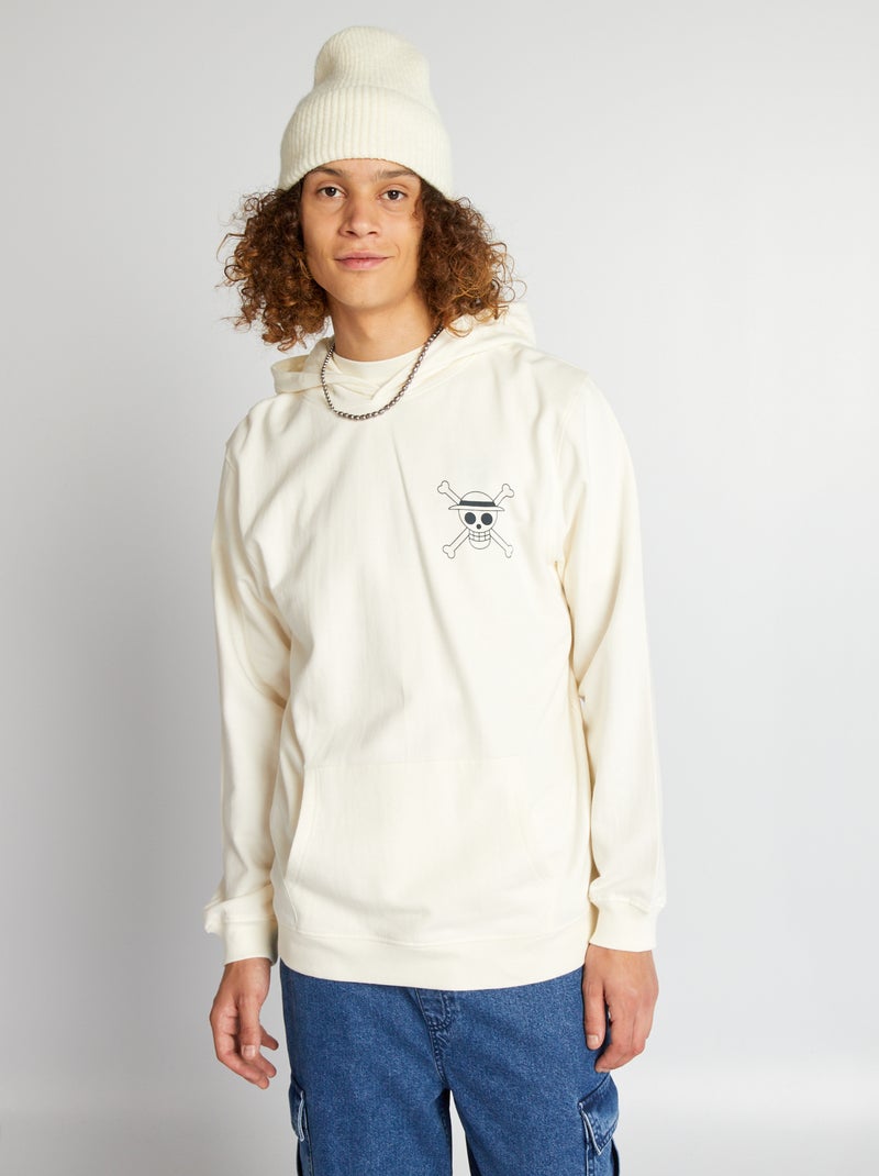 Sweat en molleton 'One Piece' Blanc - Kiabi
