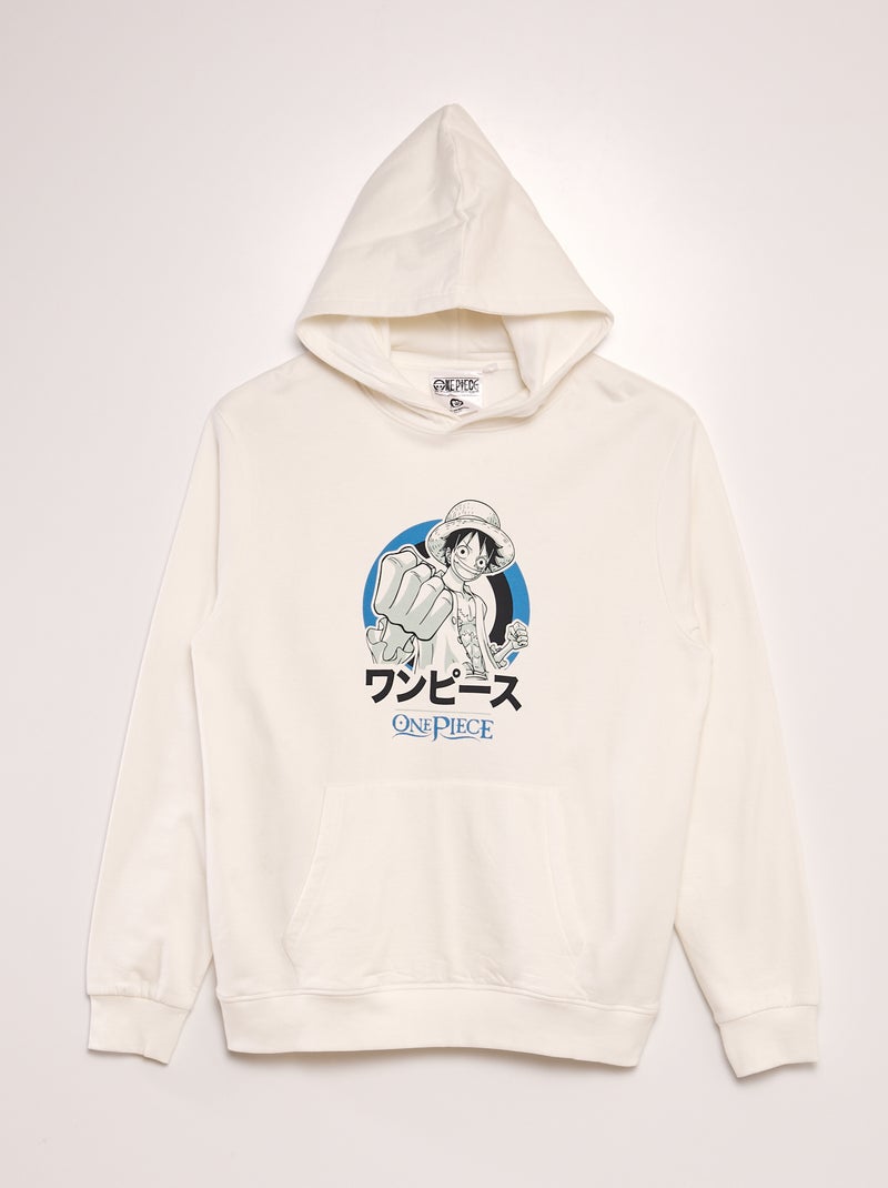 Sweat en molleton 'One Piece' Blanc crème - Kiabi