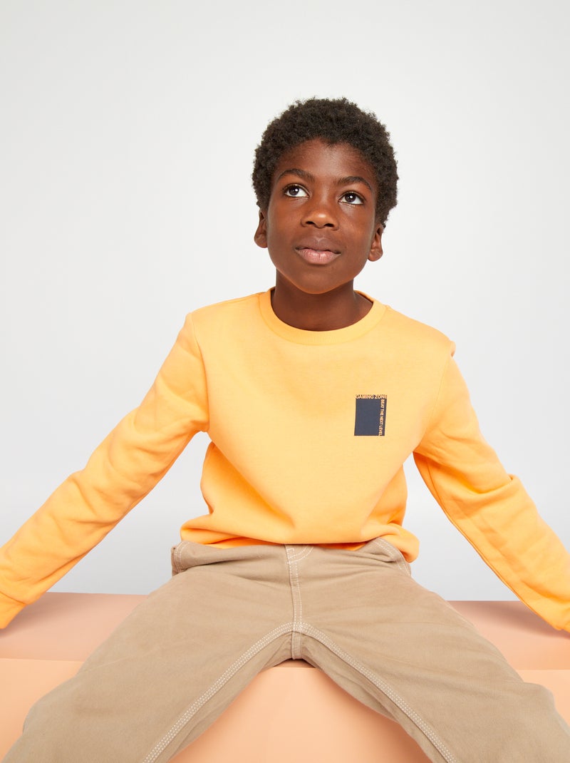 Sweat en molleton Orange - Kiabi