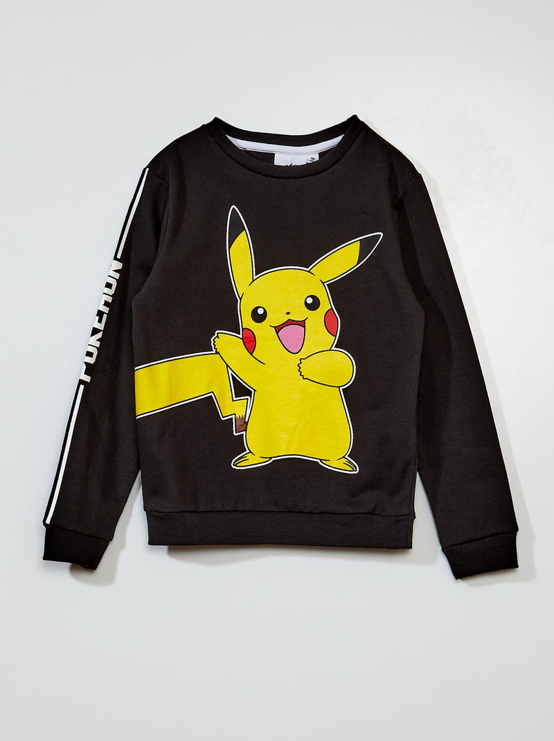 Sweat en molleton 'Pokemon' 'Pikachu' Noir - Kiabi