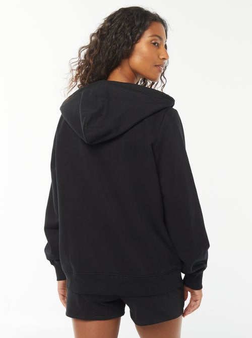Sweat en molleton pour femme à capuche zippé - Kiabi Sweat en molleton pour femme à capuche zippé - Kiabi