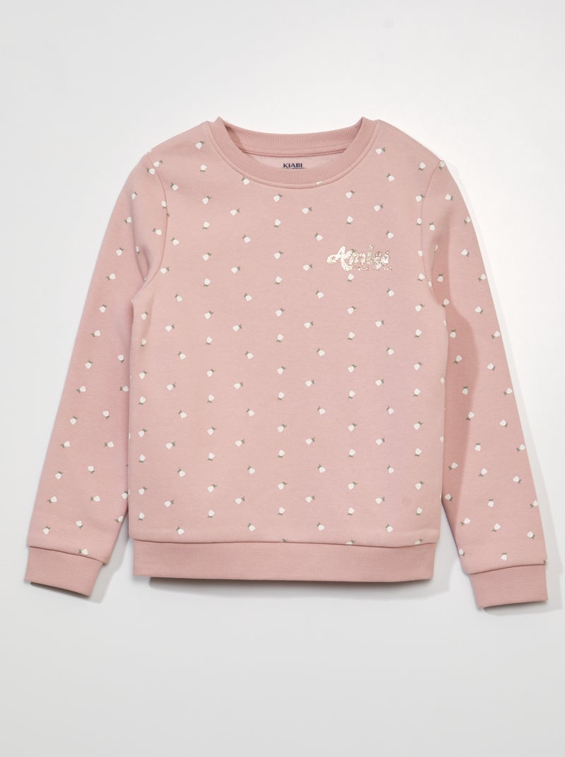 Sweat en molleton Rose - Kiabi