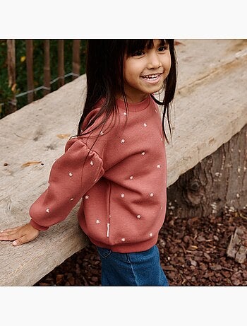 Sweat en molleton rose