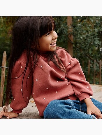 Sweat en molleton rose