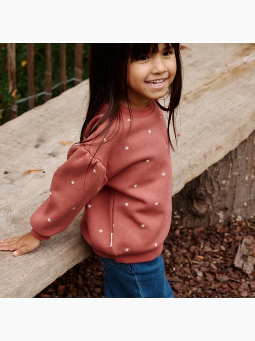 Sweat en molleton rose - Kiabi