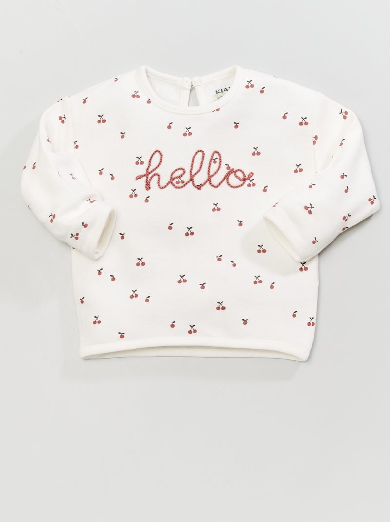 Sweat en molleton rose - Kiabi