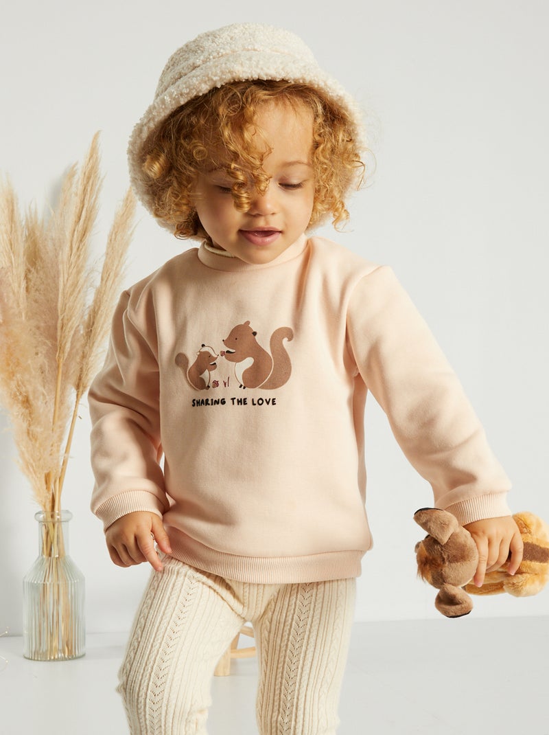 Sweat en molleton Rose - Kiabi