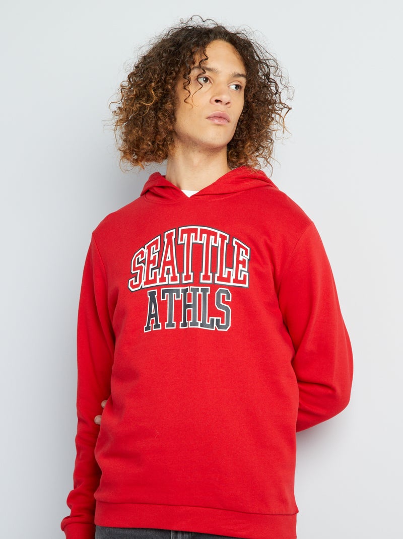 Sweat en molleton Rouge - Kiabi