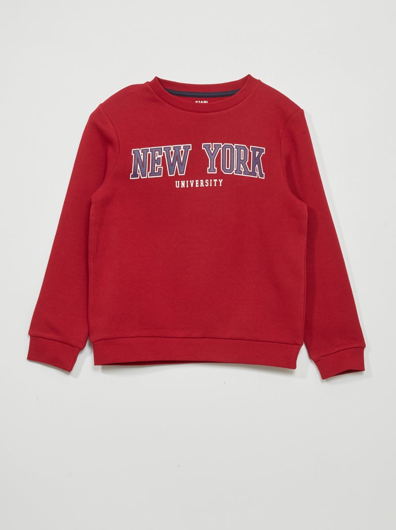 Sweat en molleton Rouge - Kiabi