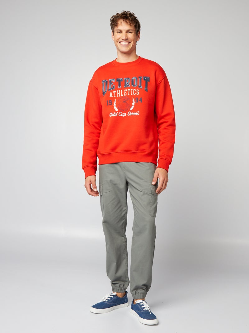 Sweat en molleton Rouge - Kiabi