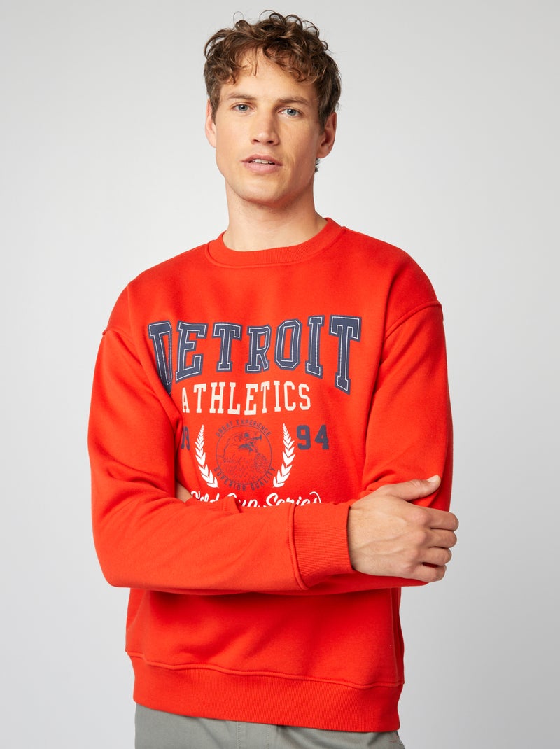 Sweat en molleton Rouge - Kiabi