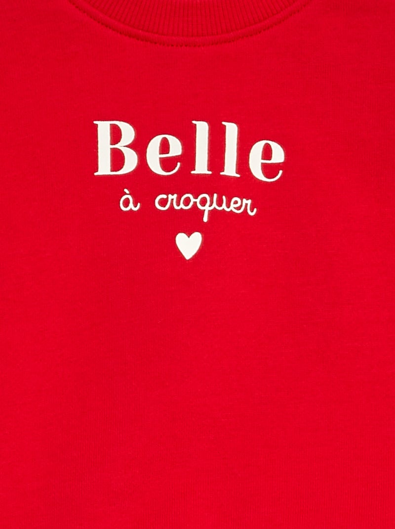 Sweat en molleton Rouge - Kiabi