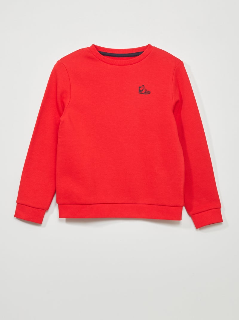 Sweat en molleton Rouge - Kiabi
