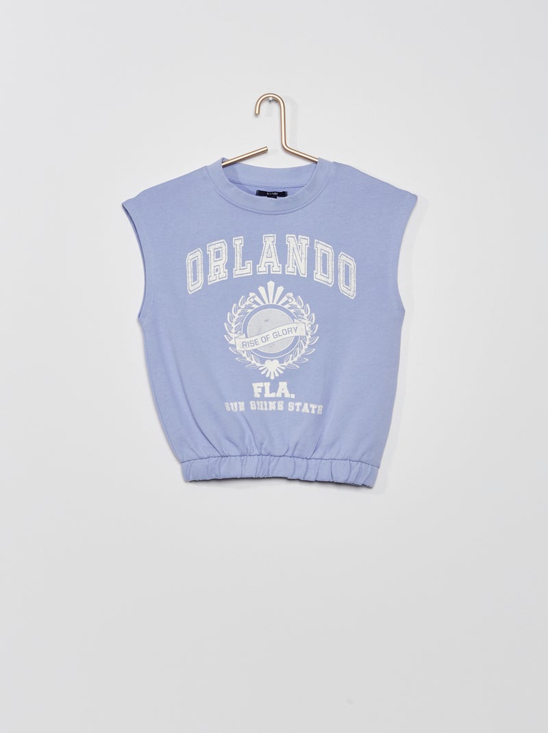 Sweat en molleton sans manches Bleu - Kiabi