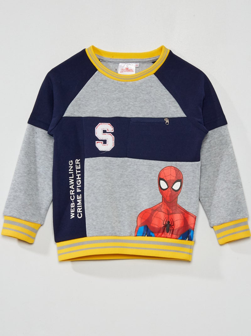 Sweat en molleton ' Spider-Man' gris - Kiabi