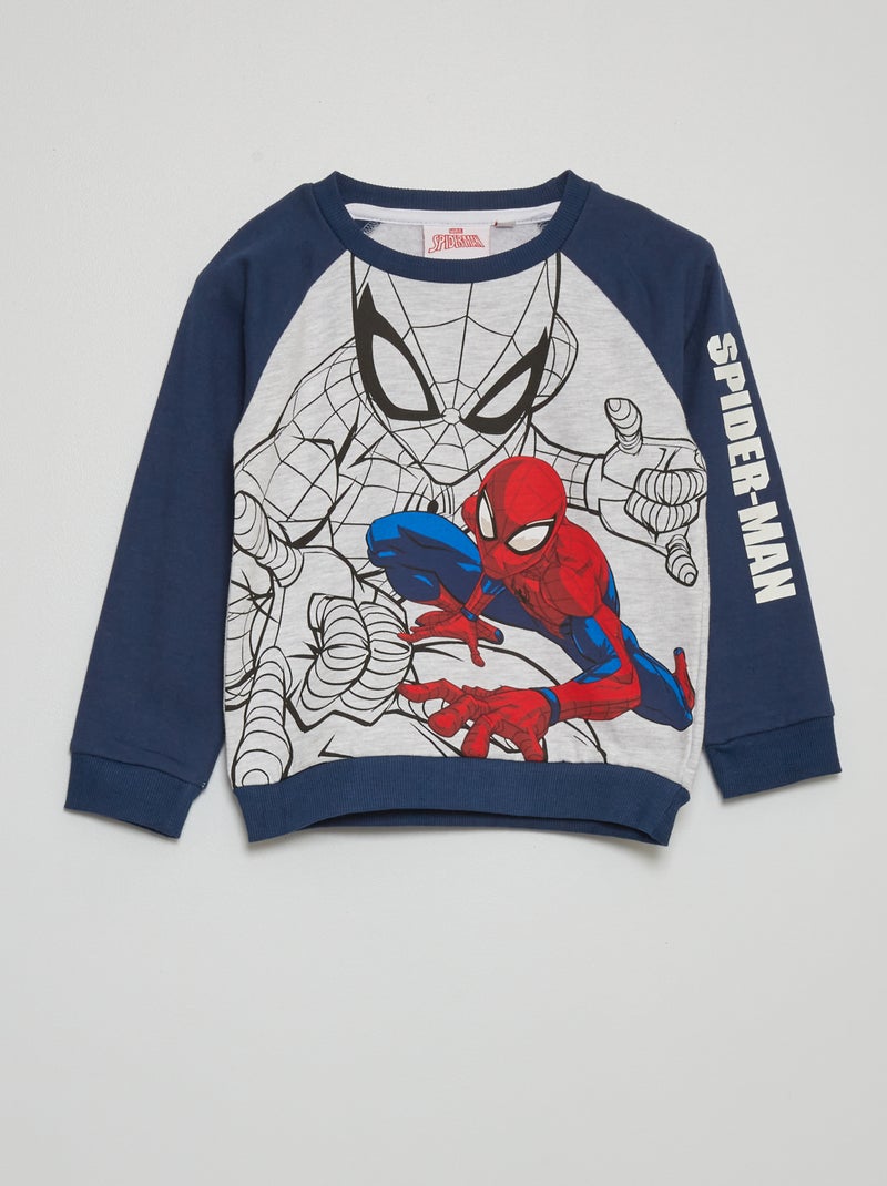 Sweat en molleton 'Spider-Man' 'Marvel' gris/marine - Kiabi