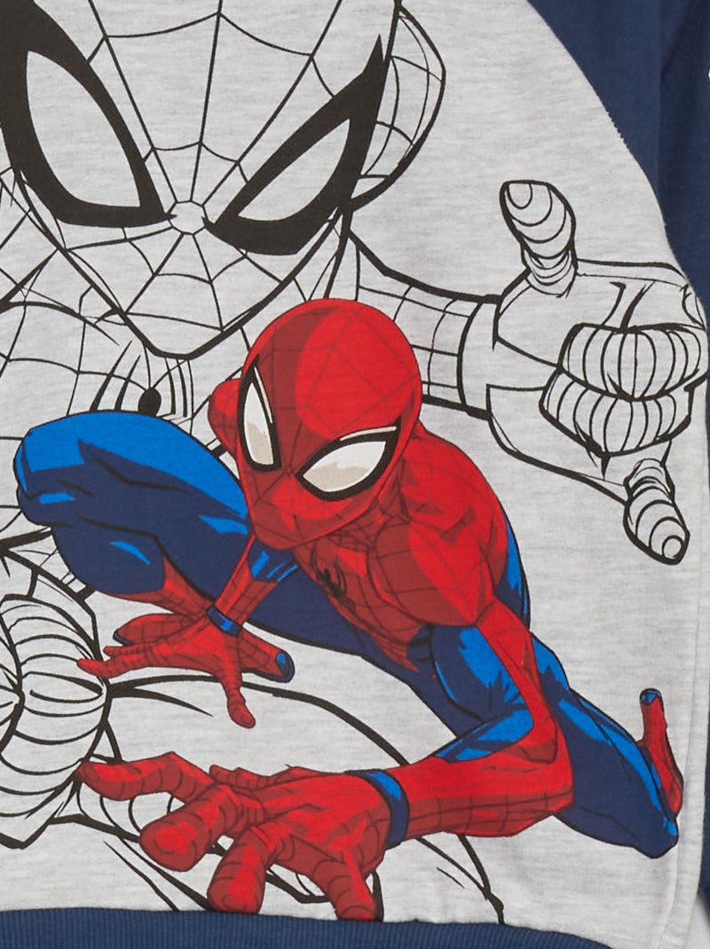 Sweat en molleton 'Spider-Man' 'Marvel' gris/marine - Kiabi