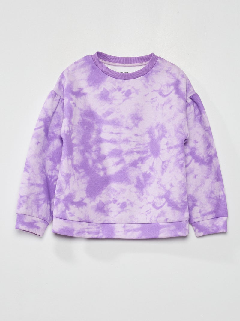 Sweat en molleton tie and dye Violet - Kiabi