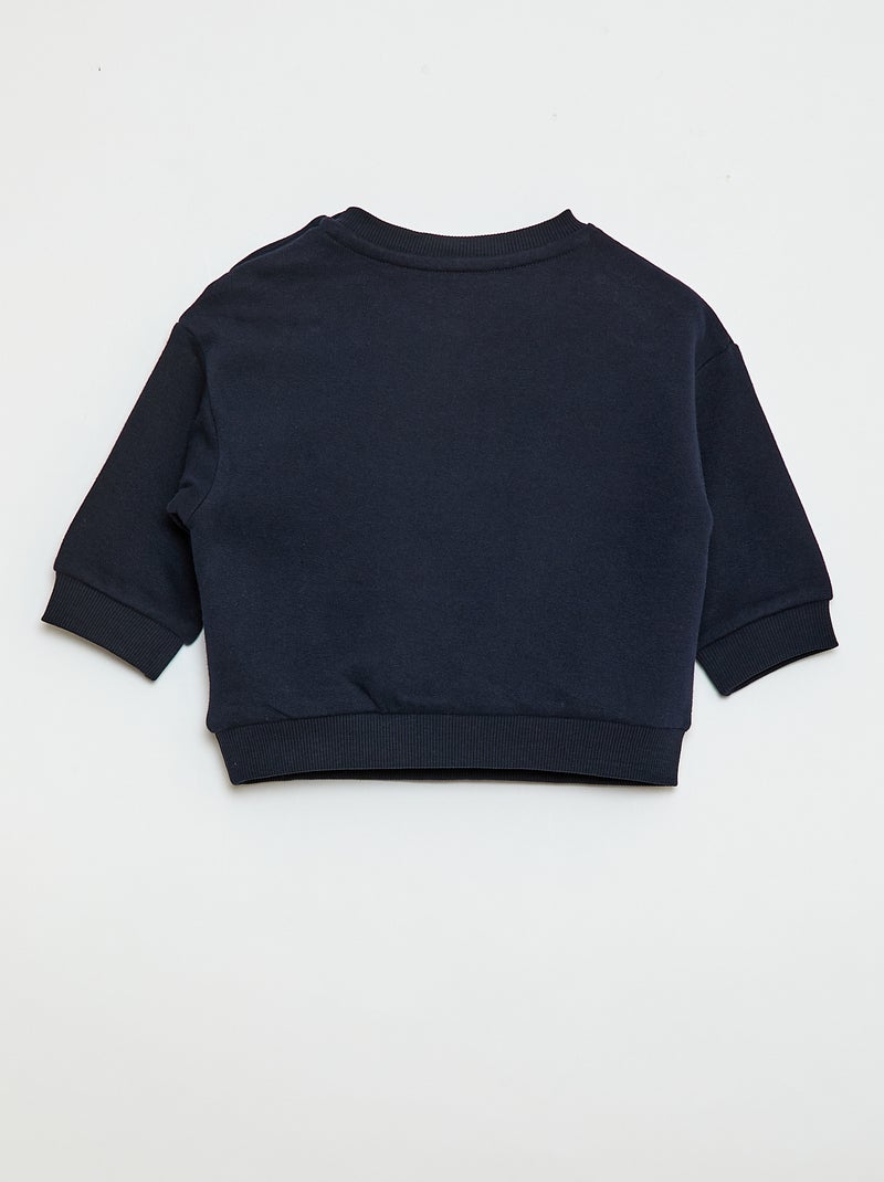 Sweat en molleton uni Bleu - Kiabi