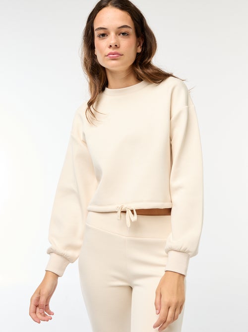 Sweat en molleton uni doux et chaud - Kiabi