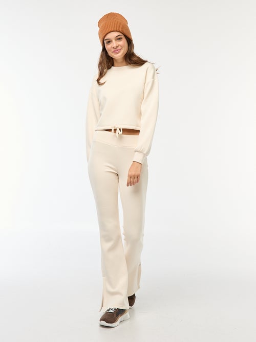 Sweat en molleton uni doux et chaud - Kiabi