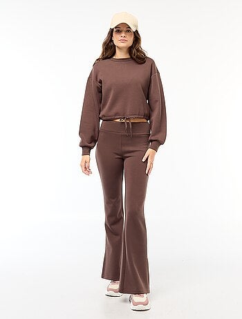 Sweat en molleton uni doux et chaud