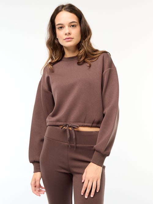 Sweat en molleton uni doux et chaud - Kiabi