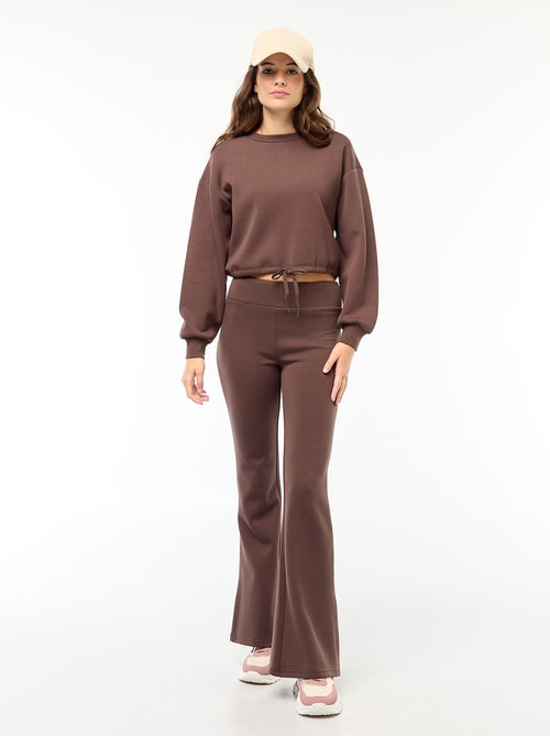 Sweat en molleton uni doux et chaud - Kiabi