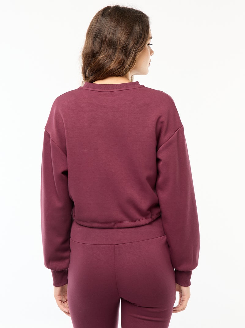 Sweat en molleton uni doux et chaud Rouge - Kiabi