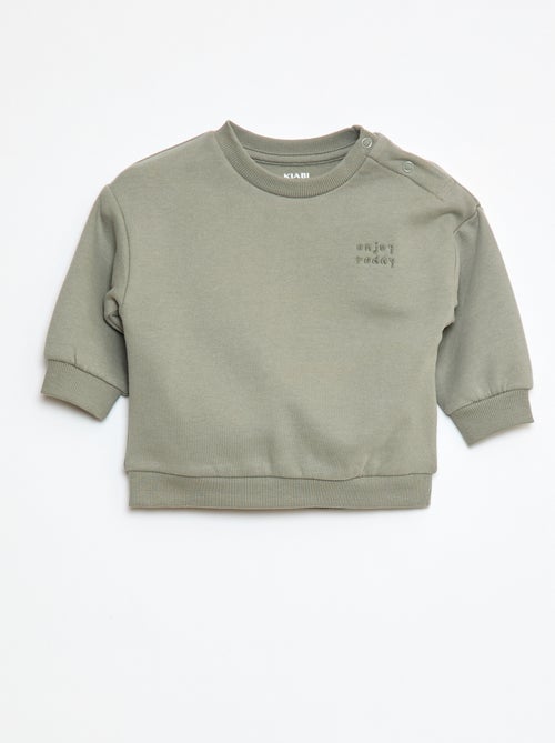 Sweat en molleton uni - Kiabi