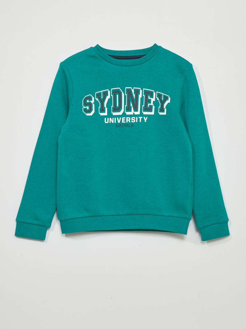 Sweat en molleton Vert - Kiabi