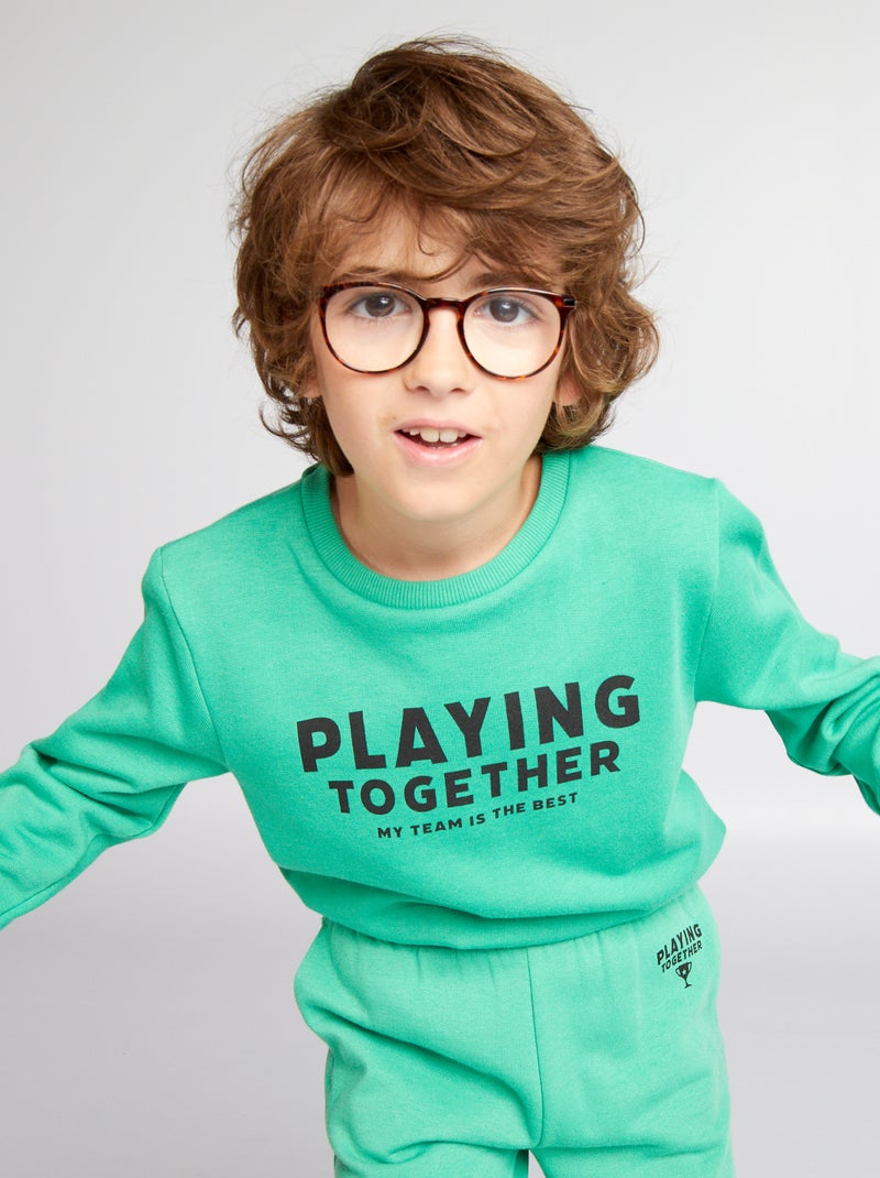 Sweat en molleton Vert - Kiabi
