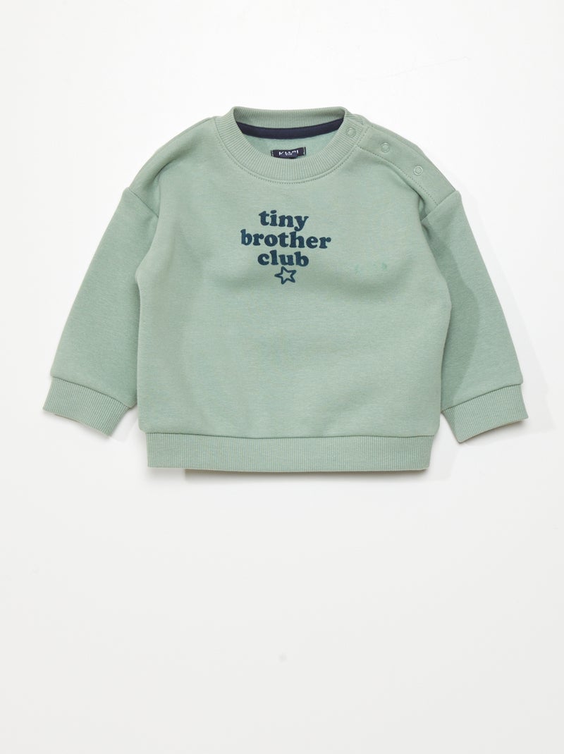 Sweat en molleton Vert - Kiabi