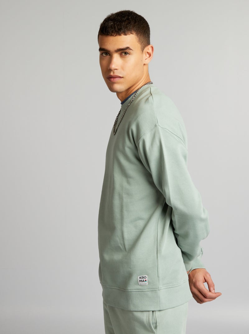 Sweat en molleton Vert - Kiabi