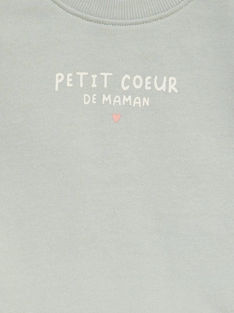 Sweat en molleton Vert - Kiabi